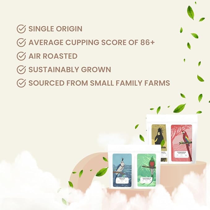 Canopy Point Coffee | Ground Coffee Sample Pack | Gourmet Coffee Sampler | Single Origin Coffee Gift Set | Sampler Gift Box Set | Coffee Gifts | Specialty Coffee Gift Basket | 4 Pack Variety Set Sampler (Ground)