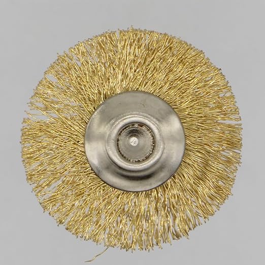 20PCS T-shaped Brass Wire Brushes - Metal Rust Removal, Cleaning, and Polishing - 22mm Diameter, 1/8″ (3mm) Shaft - Removes Burrs and Oxide Layer - Handles Rough Surfaces - Rotary Tool Accessories