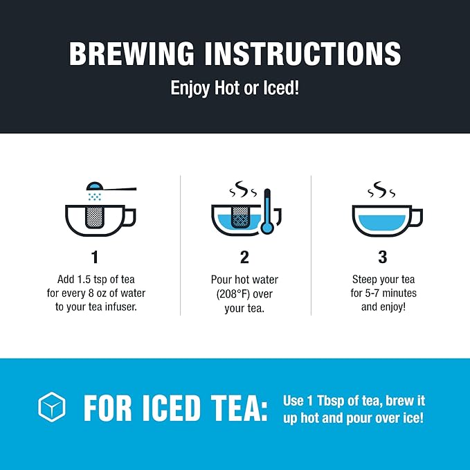 Tiesta Tea Blueberry Wild Child, Loose Leaf, Blueberry Hibiscus Herbal Tea, Premium Non-Caffeinated Fruit Blend, Make Hot or Iced & Brews Up to 25 Cups, 1.8 Ounce Resealable Pouch