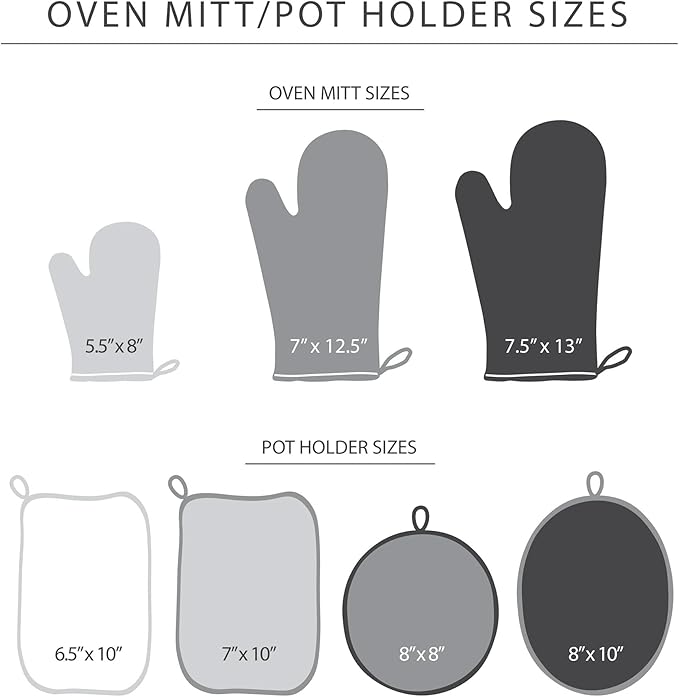 KitchenAid Asteroid Pot Holder 2-Pack Set, Matte Grey, 7"x10"