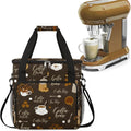 cfpolar Coffee Maker Storage Bag, Waterproof Travel Carrying Storage Tote Bag Organizer Case, Compatible with K-Mini or K-Mini Plus, And Suitable for Other Accessories， With Pockets for K-Cup Pods
