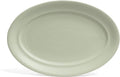 over&back Rim Stoneware Serving Platter - Elegant 1-Piece Oval Serving Platter to Complete Your Kitchen Set - 16" L x 10.8" W Semi-Matte Sage