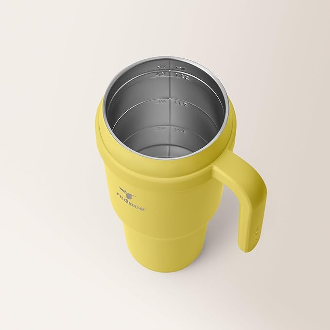 Reduce 40 oz Stainless Steel Tumbler with Handle - Dual-Wall Vacuum Insulated Travel Mug, Sweat-Proof Lid & Reusable Straw - Keeps Drinks Cold for 24 Hrs, Fits Cupholders, Dishwasher Safe -Pina Colada