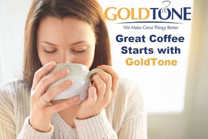 GoldTone Brand Reusable #4 Cone Coffee Filter fits Ninja Coffee Makers and Brewers. BPA-Free