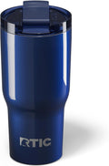 RTIC 20oz Essential Tumbler with Lid, Insulated, Stainless Steel, Metal, Double Wall Vacuum-Insulation, Ceramic Lined, Travel Cup for Iced Coffee, Tea, Hot and Cold Drink, Midnight Dust Metallic