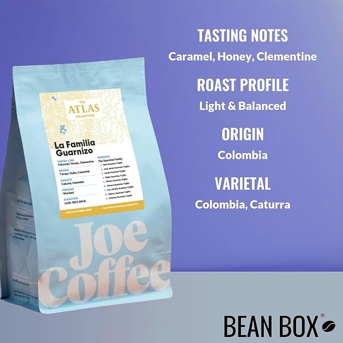 Colombia La Familia Guarnizo - Roasted by Joe Coffee Company - Whole Bean Coffee - 5 Pound Bag