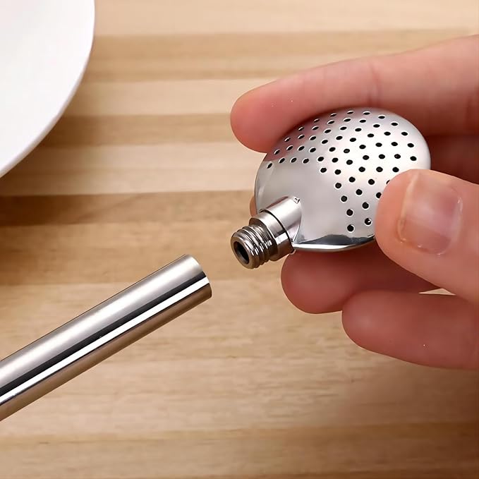 Reusable Bombilla Yerba Mate Straw - Stainless Steel Removable Spoon Style Filter with a Beautiful Bead - Metal Straw for Drinking Loose Leaf Tea - Includes Cleaning Brush(Pinks)