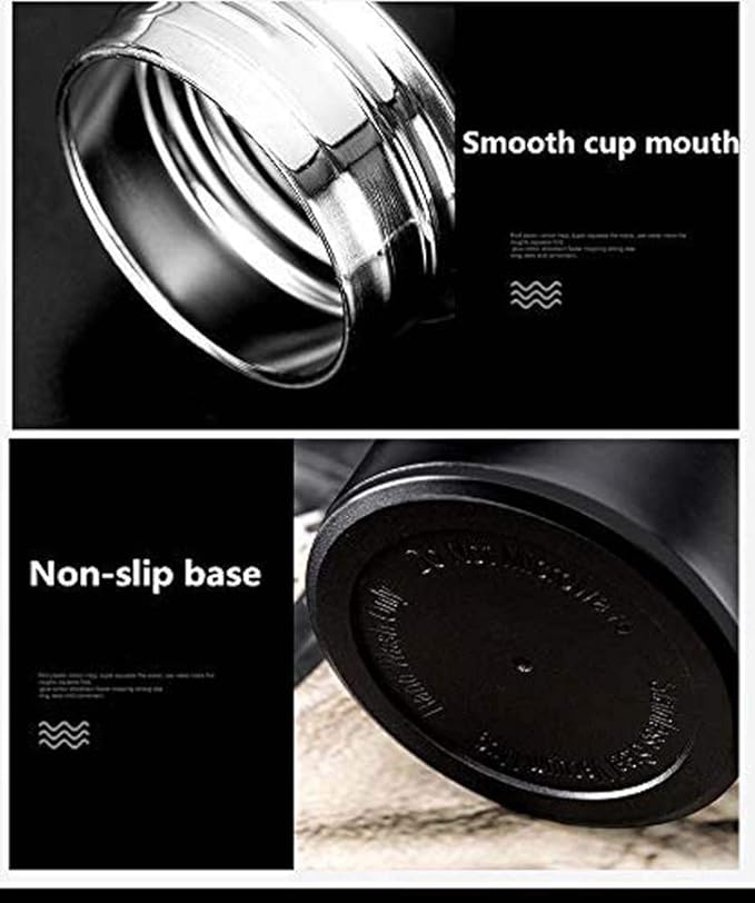 17 oz Car Logo Black Frosted Travel Mugs & Tumblers Vacuum Insulated Stainless Steel Thermal Bottle Fashion Business Thermal Cup for Hot or Cold Drink Coffee Or Tea (fit Maserati)