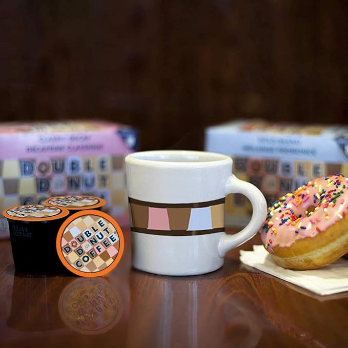 Double Donut Coffee Caramel Macchiato Coffee - Single Serve Coffee Pods for Keurig K Cups, 48 Count