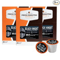 Fresh Roasted Coffee, Organic Black Knight | USDA Organic, Kosher | Dark Roast 72 Pods for K Cup Brewers