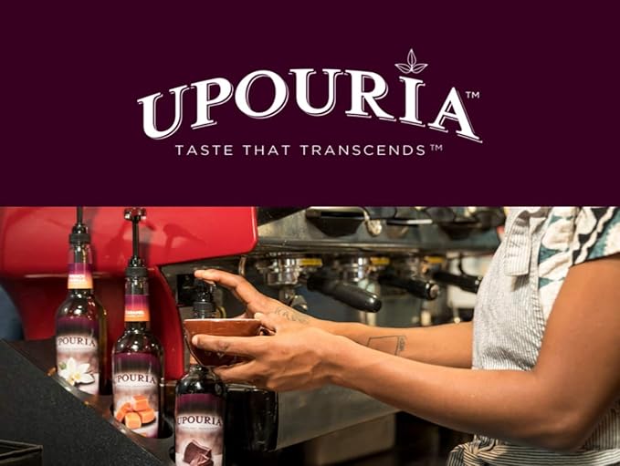 Upouria Holiday Syrup Bundle, Sugar-Free French Vanilla, 100% Vegan, Gluten-Free, Kosher, 750mL Bottles with By The Cup Coffee Syrup Pump
