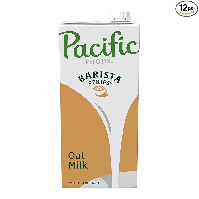 Pacific Foods Barista Series Original Oat Milk, Plant Based Milk, 32 oz Carton (Case of 12)