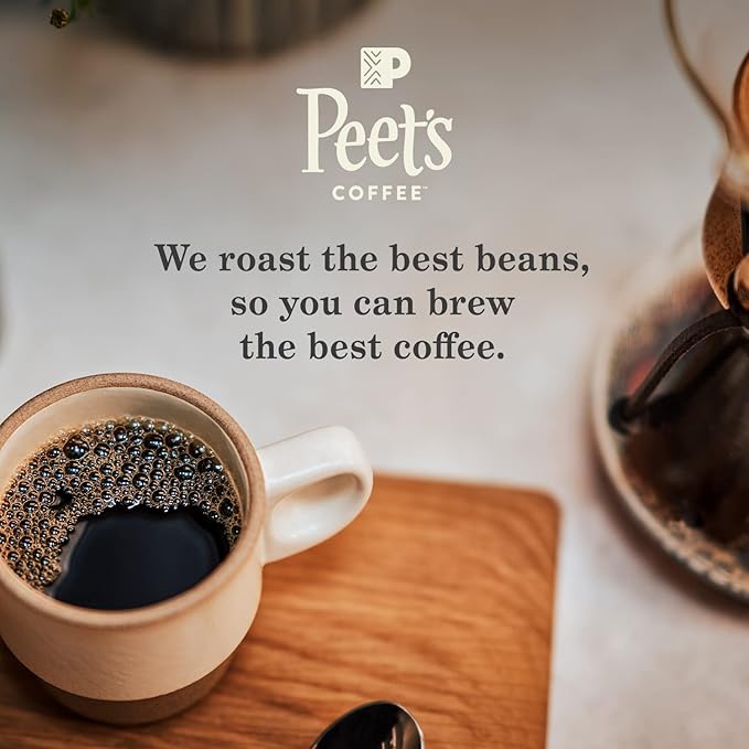 Peet's Coffee, Dark Roast K-Cup Pods for Keurig Brewers - Major Dickason's Blend 60 Count (6 Boxes of 10 K-Cup Pods) (Pack of 2)