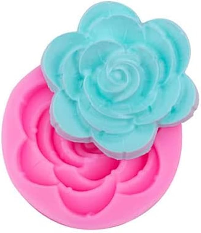 9 Pcs Flowers Fondant Molds Silicone Molds for Cupcake Dessert Chocolate Jelly Cookie Decor, Jewelry, Pastry, Chocolate,Handmade Soap Mould Candy Making
