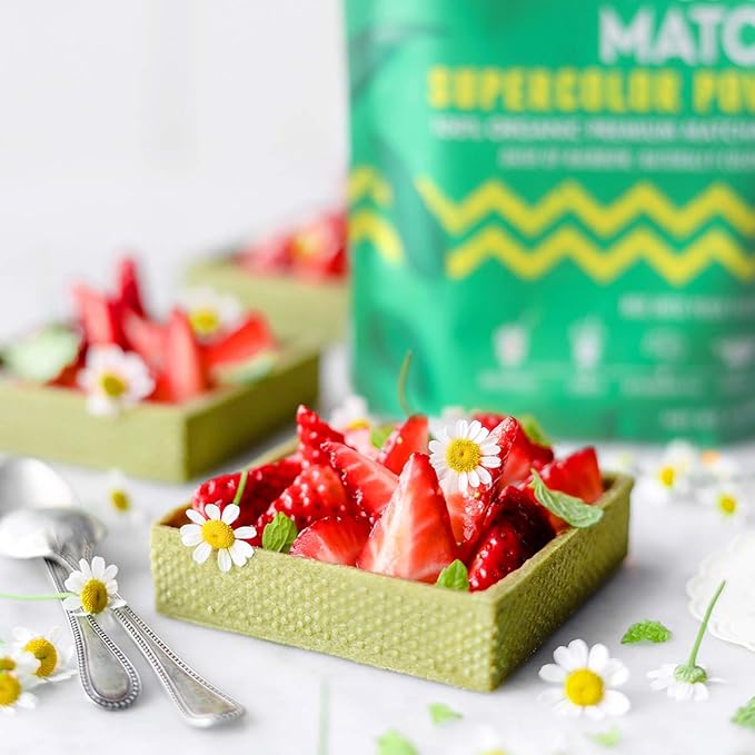 Suncore Foods Organic Midori Jade Matcha Powder, Green Food Coloring Powder, Gluten-Free, Non-GMO, 3.5oz (1 Pack)
