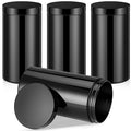 Patelai 4 Pieces Round Wide-mouth Leak Proof Plastic Container Jars with Lids for Travel Storage Makeup Beauty Products Face Creams Oils Salves Ointments DIY Making(32 Ounce,Pure Black)