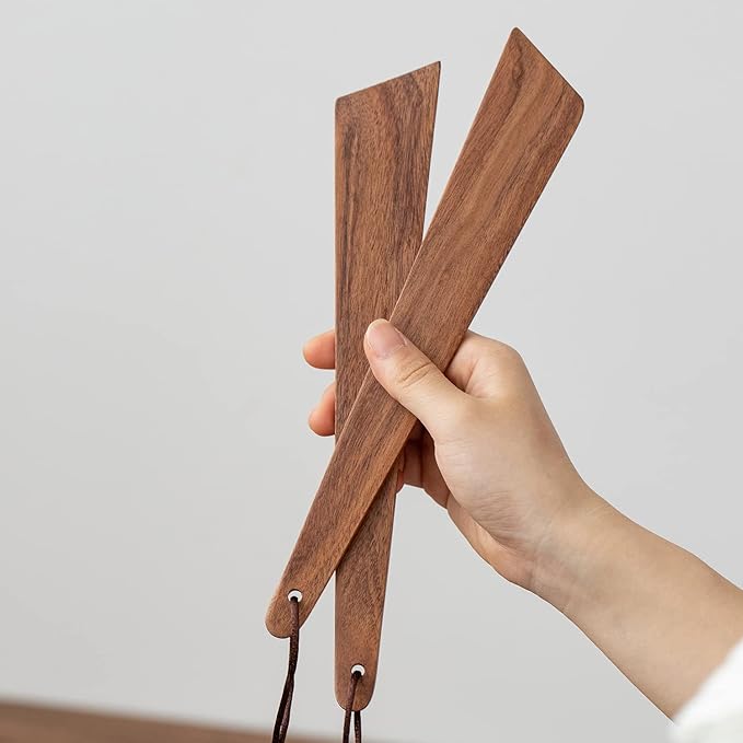 Muso Wood 9.8" Acacia Wood Spatula for Cooking, Small Wood Flipper, Non-Stick Spatula Set, Multi-Purpose Spatulas for Flipping, Serving, Scraping & Turning (Set of 3)