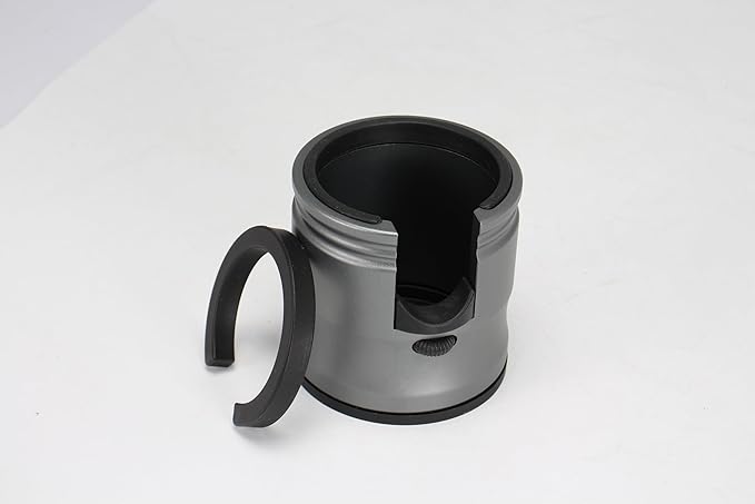 Espresso Tamping Station, Coffee Portafilter Holder, Aluminum Alloy Stand Fit for Most 51mm, 53mm, 54mm and 58mm Portafilter (Round, Grey)