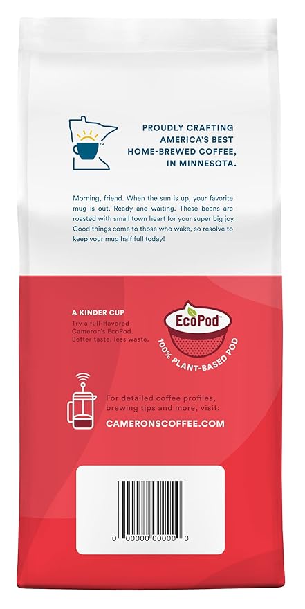 Cameron's Coffee Roasted Ground Coffee Bag, Flavored, Sea Salt Caramel, 12 Ounce