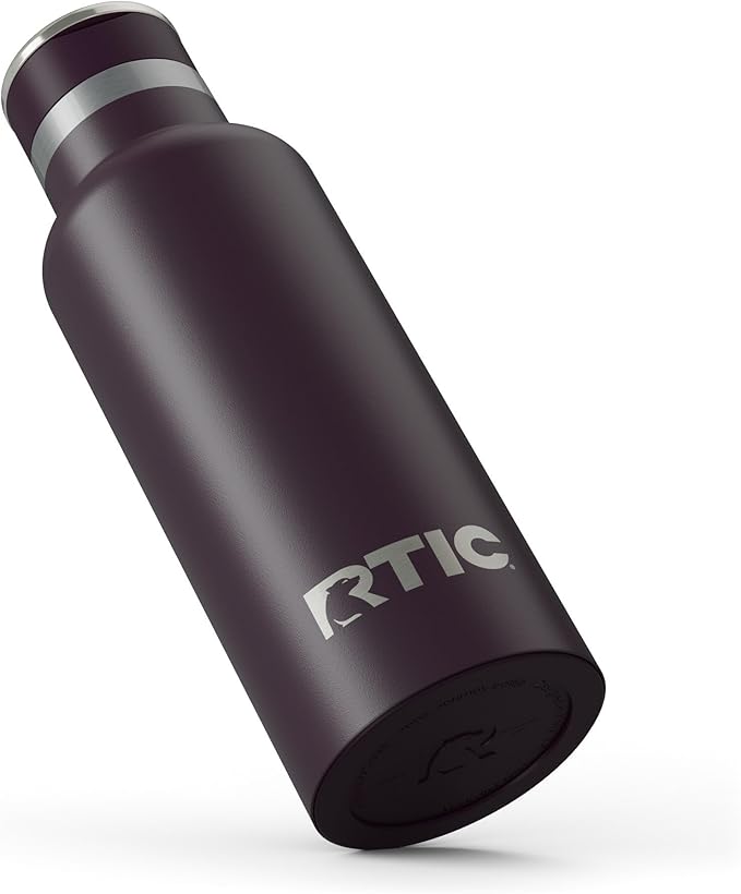 RTIC 16oz Journey Bottle Metal Stainless Steel Vacuum Insulated, BPA Free, Reusable, for Water, Hot and Cold Drinks, Travel, Sports, Camping, Plum