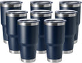 HASLE OUTFITTERS 30oz Stainless Steel Tumbler, Double Wall Vacuum Insulated Travel Mug Tumbler, Durable Insulated Coffee Mug, Gift Box Set (Navy, 8)