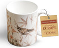 Maison d' Hermine Coffee Mug with Handles Fine Bone China Mugs Pack of One Tea Cups for Hot Beverages Cappuccino Latte Home Office Perfect for Gift (Meadow Florals - Beige Meadow Mornings, 15 Ounce)