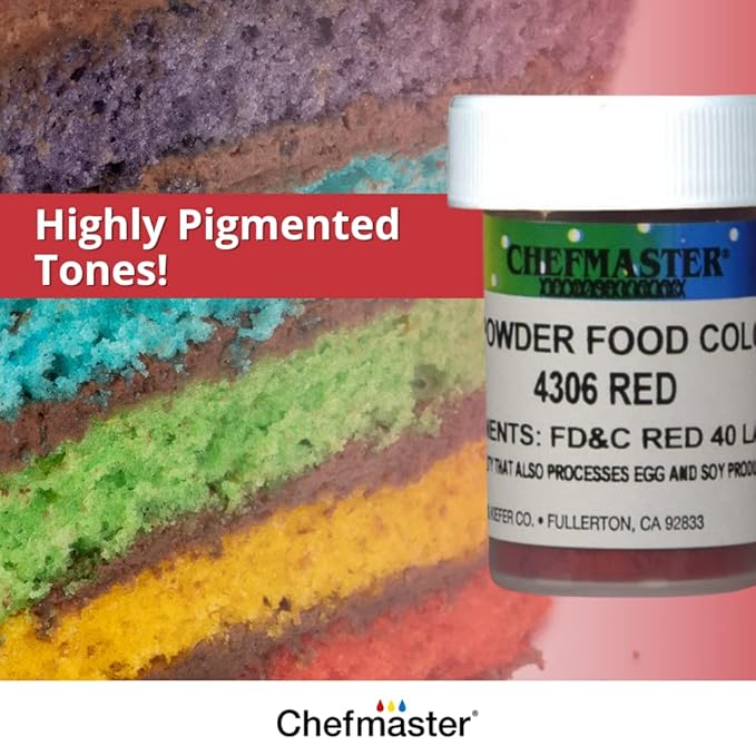 Chefmaster Yellow Dry Powder Candy Color | Vibrant Shades | Chocolate, Macarons, Fondant | Decorating | Professional-Grade Dye | Easy-to-Use | Manufactured in USA | 3 grams