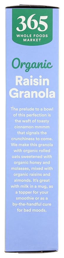365 by Whole Foods Market, Organic Raisin Granola, 17 Ounce (Pack of 3)
