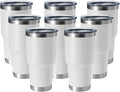 HASLE OUTFITTERS 30oz Stainless Steel Tumbler, Double Wall Vacuum Insulated Travel Mug Tumbler, Durable Insulated Coffee Mug, Gift Box Set (White, 8)