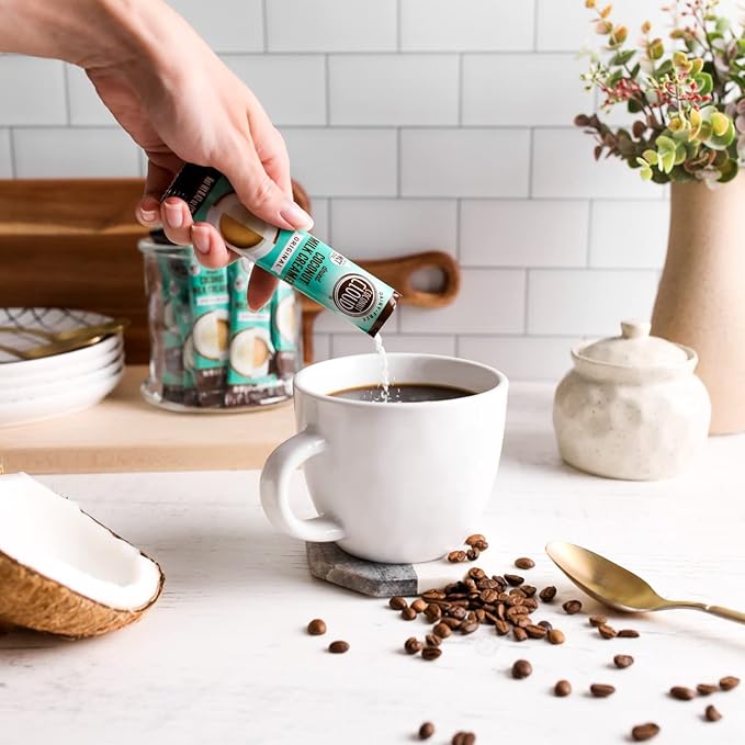 Coconut Cloud: Dairy-Free Coffee Creamer | Minimally Processed, Shelf Stable. Made from Coconut Powdered Milk. | Vegan, Gluten Free, Non-GMO. (Home, Office, Travel), Creamers (Original - 20 Sticks)