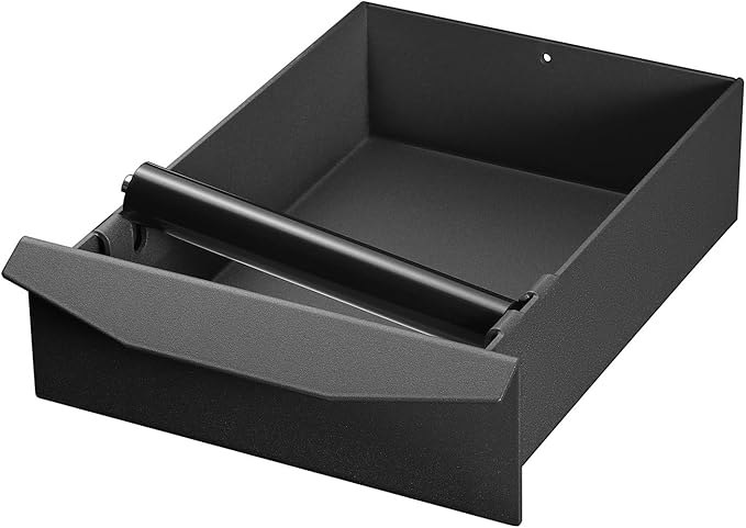 MOJAE Espresso Knock Box Drawer,Stainless Steel Detachable Coffee Ground Knock Container with Removable Knock Bar and Anti-Slip Base, Black