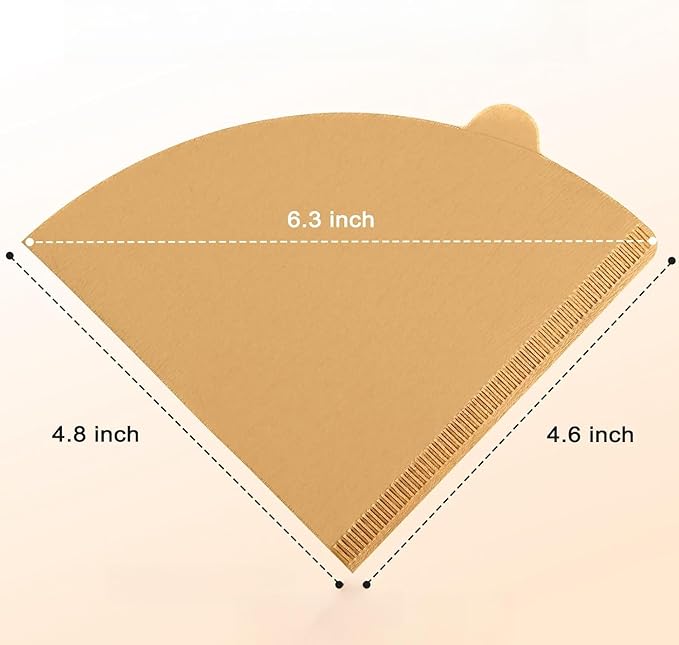 Generic Cone Filters #4 for Coffee Makers - Tear-Resistant Paper, Sustainable Material, 12-Cup Compatibility - Say Goodbye to Coffee Grounds in Your Brew (100, Brown), G3334