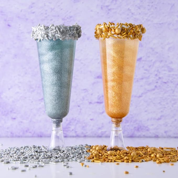 Sweets Indeed Edible Glitter, Perfect for Drinks, Cocktails, Beverages & Cake Decorating, Dessert Cake Topper, 4 grams, 3 Pack, New Years