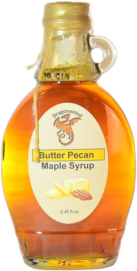 Dragonwood Flavored Maple Syrup (8 Fluid Ounces, Butter Pecan)