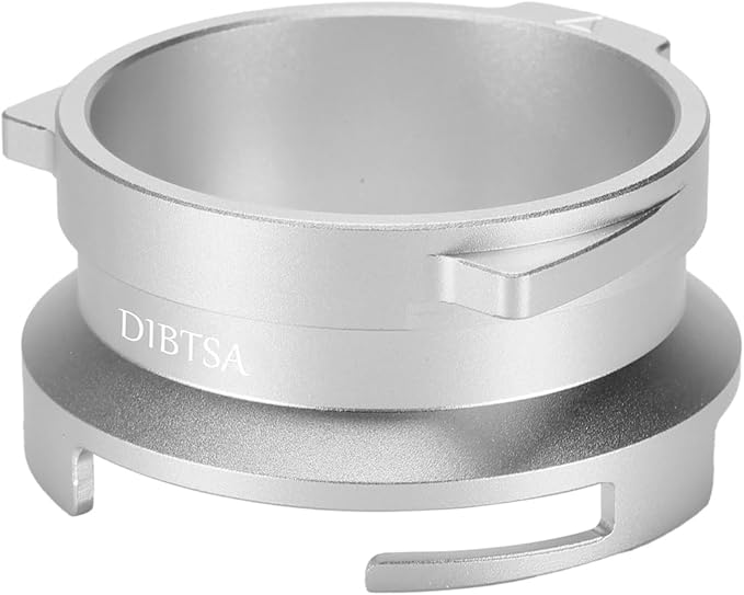 Espresso Dosing Funnel Compatible with Barsetto, Calphalon Temp IQ 58mm Portafilter, Aluminum Alloy, Silver