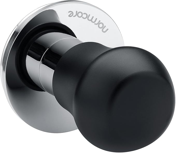 Normcore 51mm Coffee Tamper V4.1 Mini, Spring-Loaded with Click Feedback, Self-Leveling Stainless Steel Flat Baffle, Compatible with 51mm Espresso Machines Portafilter, Black