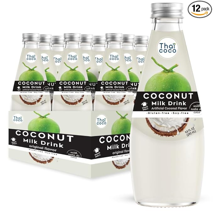 Thai Coco - Original Coconut Milk Drink with Nata De Coco - 9.8 fl. oz. 12 Pk