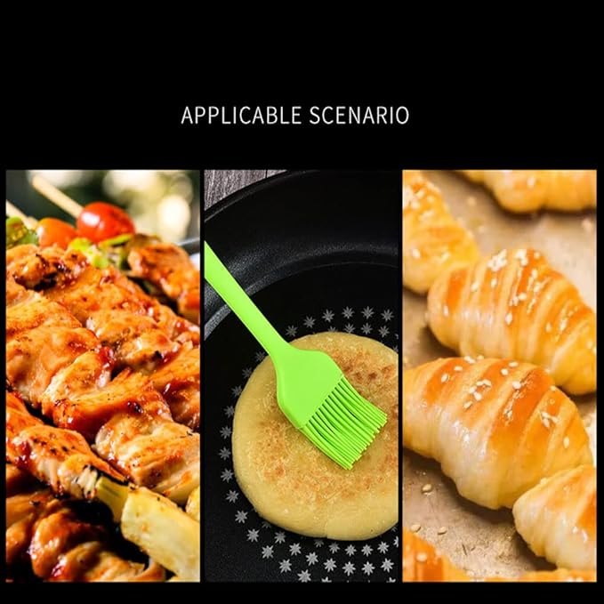 Silicone brush, Oil Brush for BBQ Kitchen Cooking Baking and Grilling(3 PCS,Blue)