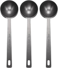 HARFINGTON 3pcs Coffee Scoop Spoon 2tbsp (6tsp, 30ml) 304 Stainless Steel Long Handle Teaspoon/Tablespoon Measuring Spoons Scoops for Tea Sugar Kitchen, Black