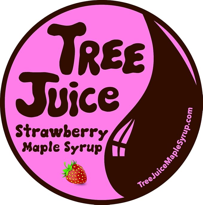 Tree Juice Strawberry Maple Syrup | All Natural, Non GMO, Vegan, Gluten Free, Vegetarian, Paleo | 12 Ounce Bottle