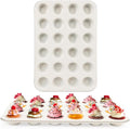 2-Pack 24-cup Beige Miffin Pan, Non-Stick Cupcake Muffin Tin, Ceramic Coating Safe Baking Cupcake Pan