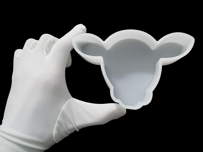 【300+ Design Optional】 Cow Head Shape Freshie Mold, Silicone Epoxy Resin Molds for Car Freshies, Aroma Beads, Soap Mould, Candle Mould, Pendant Mould-Oven Safe