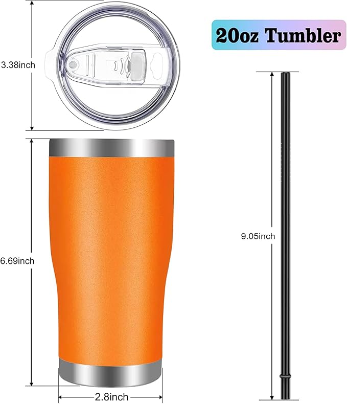 VEGOND 20oz Tumbler Stainless Steel Tumbler Cup with Lid And Straw Vacuum Insulated Double Wall Travel Coffee Mug