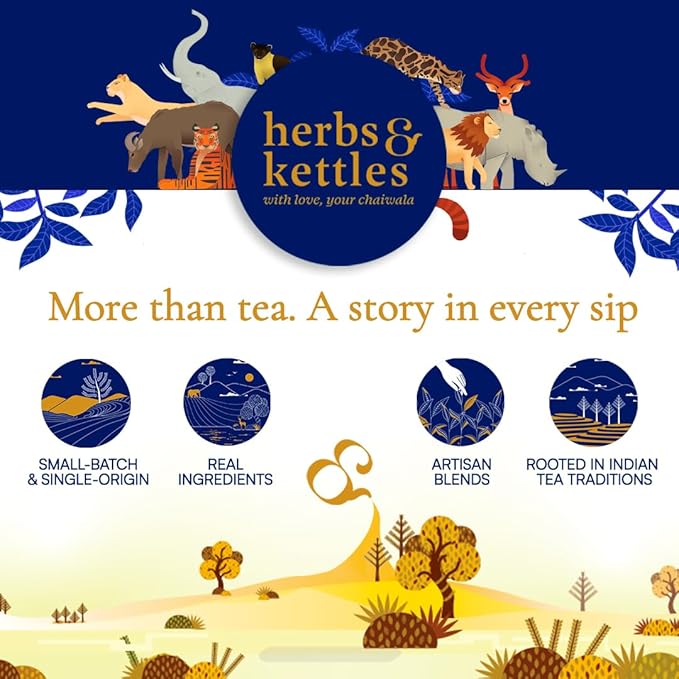 Herbs & Kettles Masala Chai Boba Kit | Assam Black Tea with Ginger, Cardamom, Cinnamon, Cloves & Black Pepper + Chewy Tapioca Pearls | DIY Bubble Tea Kit with Reusable Straws & Easy Instructions
