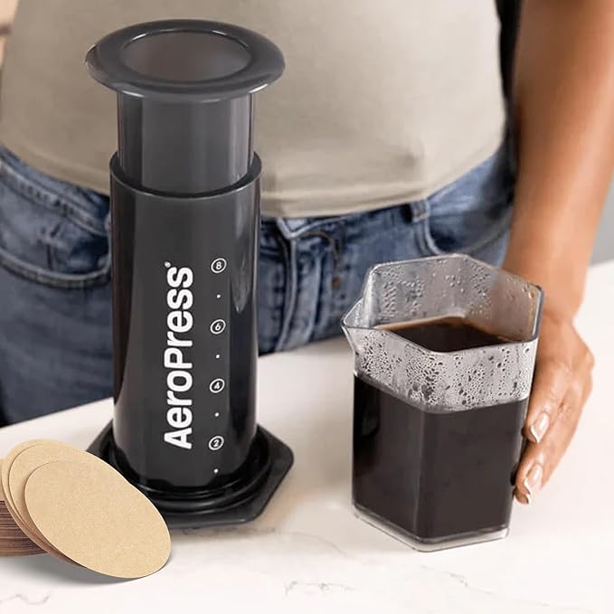 AeroPress XL Natural Paper Microfilters, AeroPress Coffee Filters, Unbleached Round Paper Filters for Coffee Makers, Must-Have Coffee Accessories, XL, 1 Pack, 200 Count