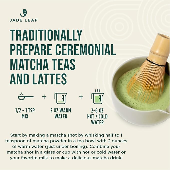 Jade Leaf Matcha Organic Premium Ceremonial Grade Matcha Green Tea Powder - Japanese - Culinary, Ingredient, Ceremonial Barista Teahouse, Latte, Collagen, 0.04 Ounce (Pack of 10), Ceremonial Matcha
