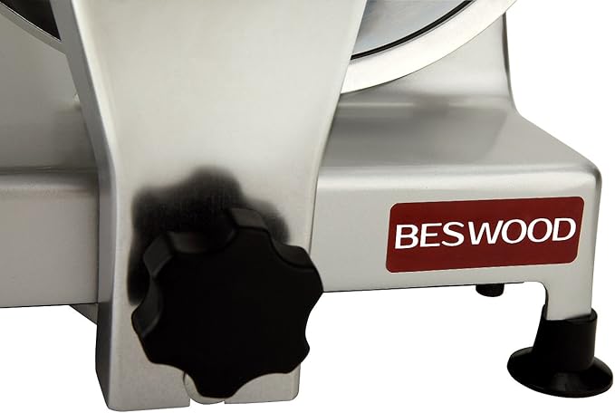 10" Premium Chromium-plated Steel Blade Electric Deli Meat Cheese Food Slicer Commercial and for Home use 240W BESWOOD250