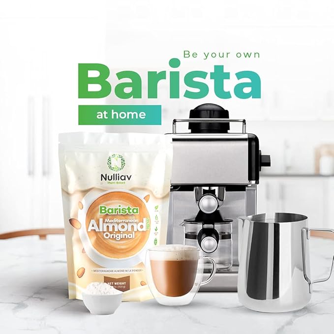 NULLIAV | Barista Mediterranean Almond Milk Powder Original 14.8 Oz.