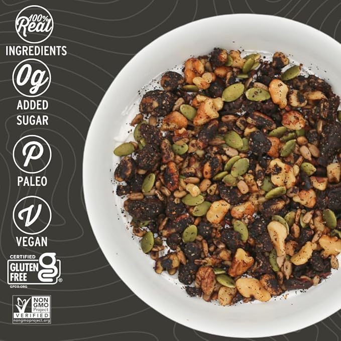 Wildway Keto Granola | Vanilla Bean Espresso | Grain-Free, Certified Gluten-Free Cereal | Vegan, Low Carb | No Sugar Added | Paleo-Friendly | Non-GMO Fruit & Nut Clusters | Nutrient-Rich | 8oz, 3 Pack