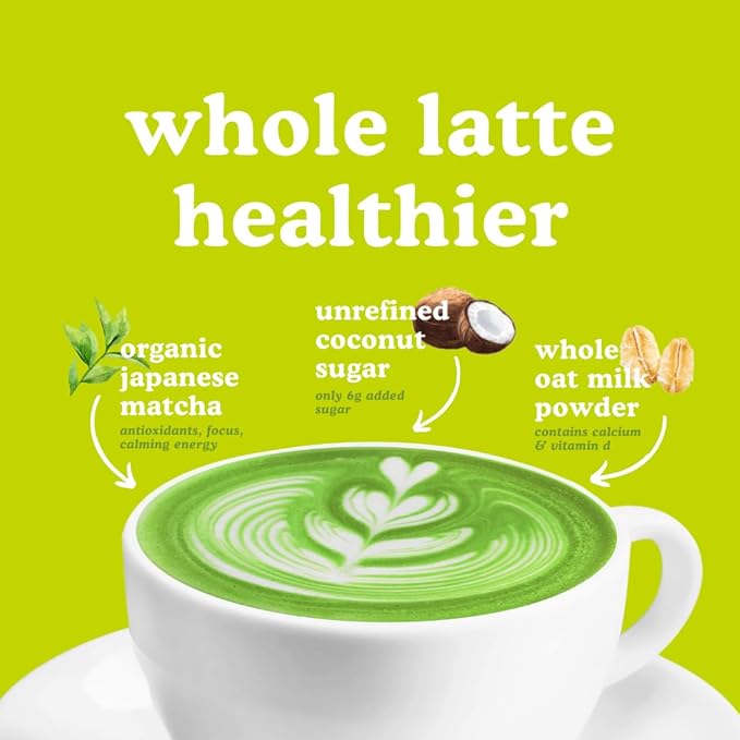 Sencha Naturals Oat Milk Matcha Latte Mix, Blueberry, 8.5 oz | Vegan, Dairy Free, Gluten Free Instant Latte Powder for Smoothies & Lattes | Premium Japanese Matcha Green Tea